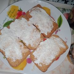 Rusk Balai with tea A picture of Rusk Balai with tea.