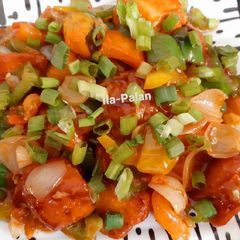 A picture of Chilli Paneer Restaurant Style.
