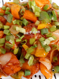 A picture of Chilli Paneer Restaurant Style.
