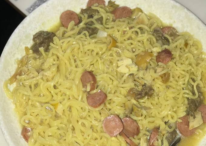 Easiest Way to Make Delicious Indomie with sausage X chicken X beef
