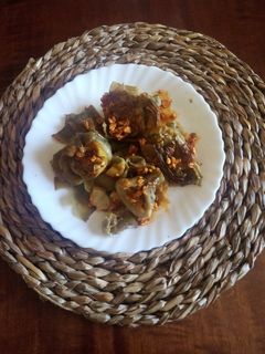 Una foto de Alcachofas con picada de ajo