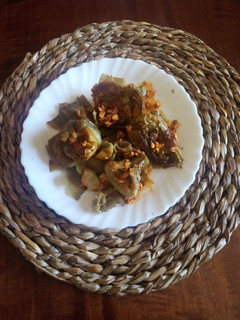 Una foto de Alcachofas con picada de ajo