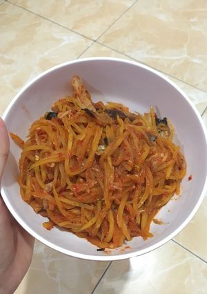 Foto resep Tumis pepaya suwir ikan panggang pare