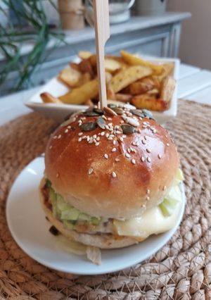 Une photo de Pains Hamburger avec la méthode Tangzhong
