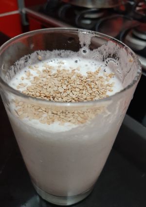 Una foto de Chirimoya con leche dominguera