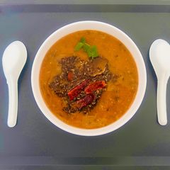 A picture of Green Split Moong Dal Tadka🌶️Comfort Lentils Curry ❣️.