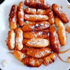 A picture of KalKal(KulKul)Christmas special Kuswar traditional crunchy sweet of Goa and Mangolorean.