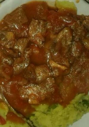 A picture of Wet fry beef.