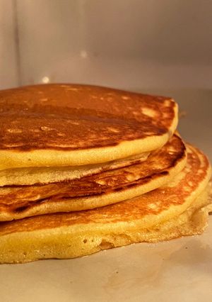 Una foto de Receta de pancakes / tortitas americanas / hot cakes fáciles y rápidos de hacer