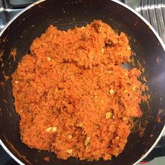 Carrot halwa with condensed milk A picture of Carrot halwa with condensed milk.