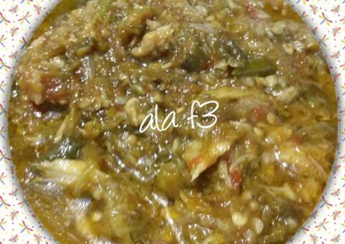 Sambalado abuih teri (sambel rebus teri)