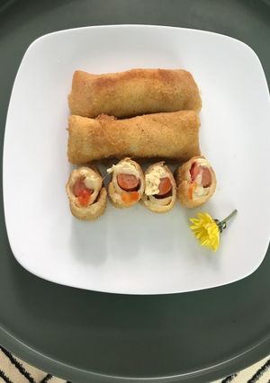 Foto resep Roti goreng isi sosis mozzarella