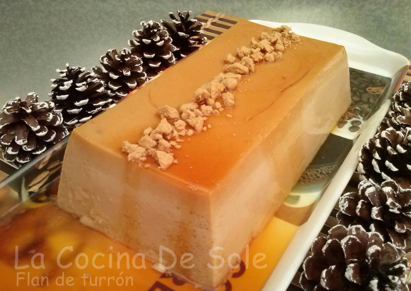 Flan de turrón