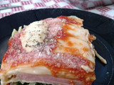 Lasagna de verduras y jamón y queso