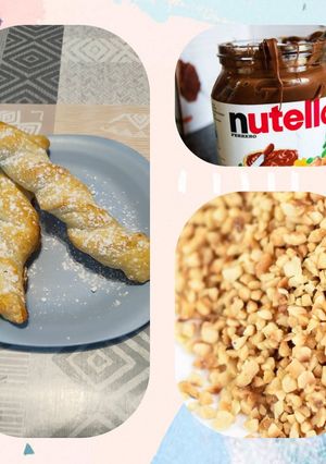 Une photo de Torsades feuilletées Nutella noisettes