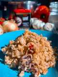 Creamy Rice with Shrimp & Squid! 🦐🦑