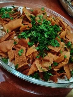 صورة لوصفة فتة دجاج سورية😍😍