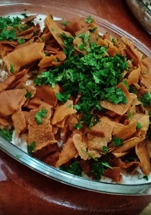 صورة لوصفة فتة دجاج سورية😍😍