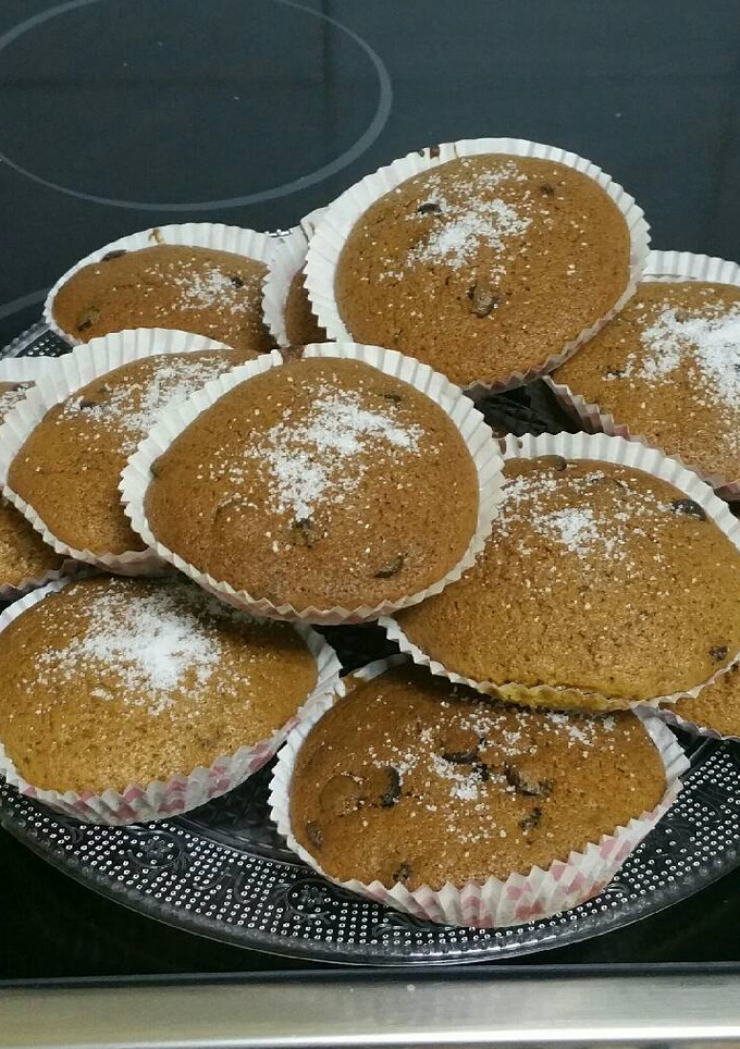Una foto de Magdalenas de calabaza y chispitas de chocolate