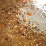 Chicken veggies brown/black rice porridge #postpartum recipe#