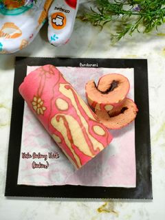 Foto resep Bolu Gulung Batik (kukus)