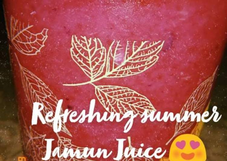 Recipe of Quick Refreshing Summer Jamun Juice 😍