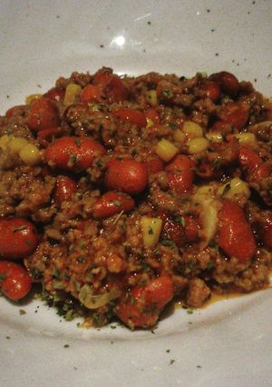 Una foto de Chile con carne