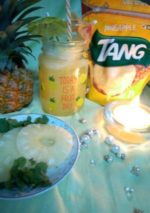 A picture of Pineapple ice tea #ramadankitayari Summer Drink.