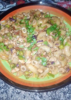 A picture of Tomato Masala Macaroni.