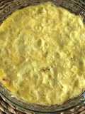 Bolo de batatas misturado com sobras