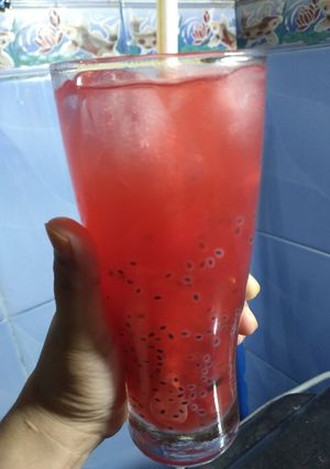 Foto resep Es semangka biji selasih