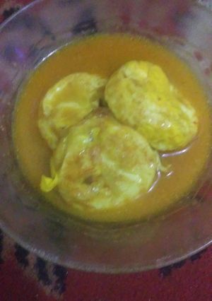 Foto resep Telur ceplok bumbu kuning kuah kental