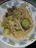 Fusión de verduras con pasta y crema deliciosa :) y rápida de preparar