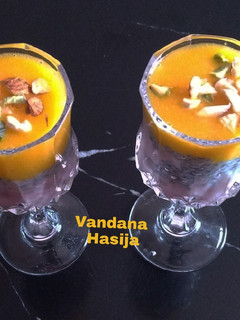 A picture of Jamun Mango Smoothie.