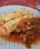 Canelones de jamón y queso