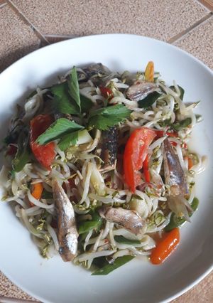 Foto resep Tumis toge ikan asin rebus