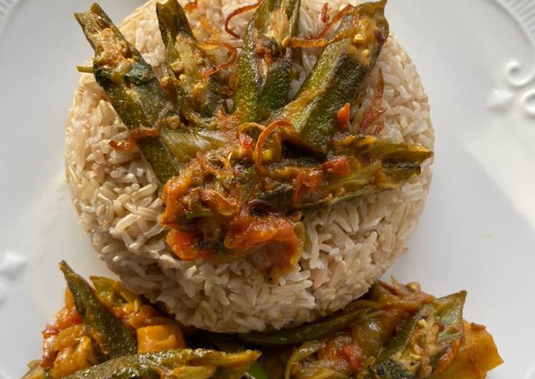 Step-by-Step Guide to Make Favorite Okra masala with aubergine &amp; sweet potato