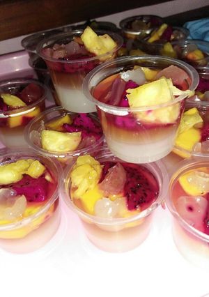 Foto resep Puding Cup Tutty fruity