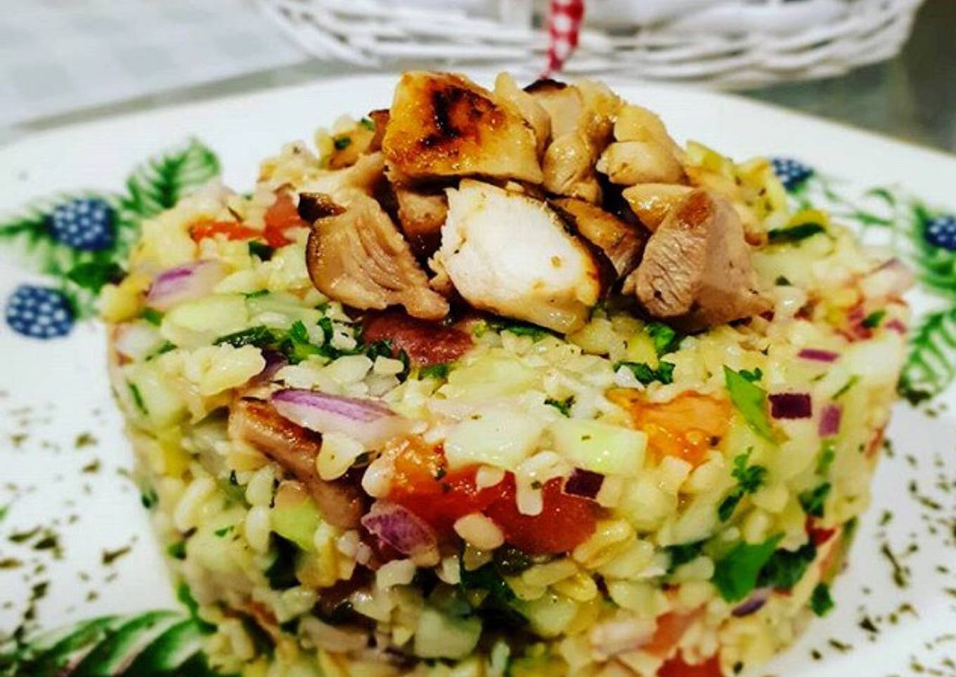 Ensalada de bulgur y pollo