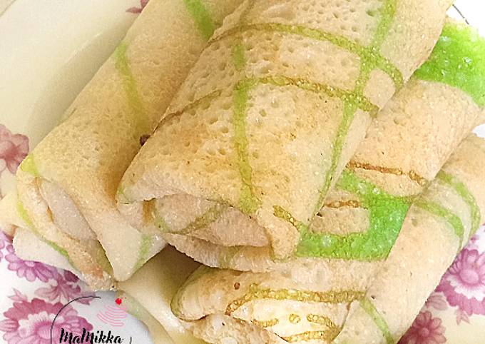 Resep Dadar Gulung Isi pisang keju susu, Menggugah Selera