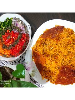 عکسی از دستور لوبیا پلو با مرغ 🍛