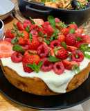 Raspberry and White Chocolate Ricotta Pound Cake