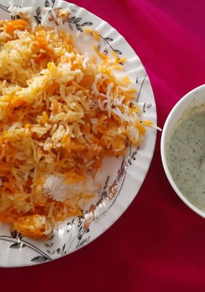 A picture of Jhatpat biryani.