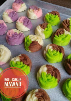 Foto resep Bolu Santan Kukus Mawar, Lembut (cocok untuk jualan)