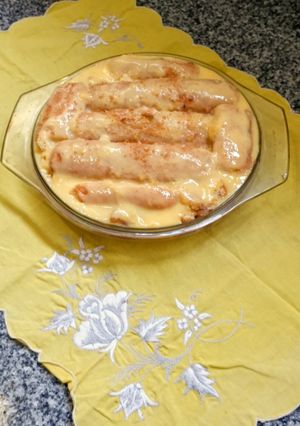 Una foto de Postre de pera sarteneada