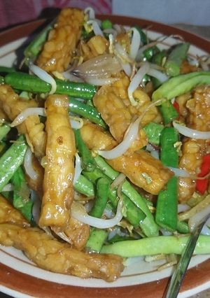 Foto resep Tumisan (kacang panjang, tempe, touge)