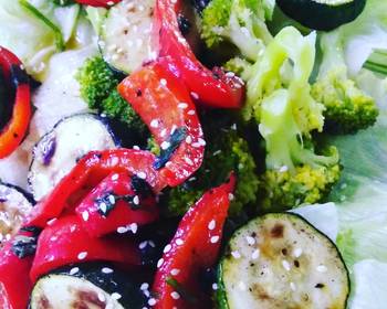 Fresh, Making Recipe Grilled vegetables salad in apple cider Vinaigrette Delicious Nutritious