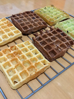 Foto resep Waffle Cokelat Pandan Original