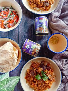 Gambar Nasi beriani kambing mudah