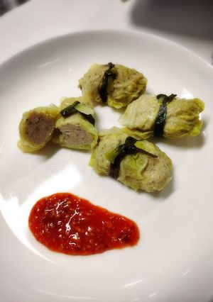 รูปของ สันในไก่ม้วนผักกาดขาว คลีนๆ By Microwave